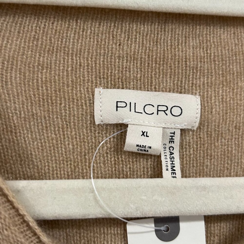 Pilcro Alani Cashmere Sweater Cropped Crewneck Honey PulloverSize XL - Picture 6 of 7